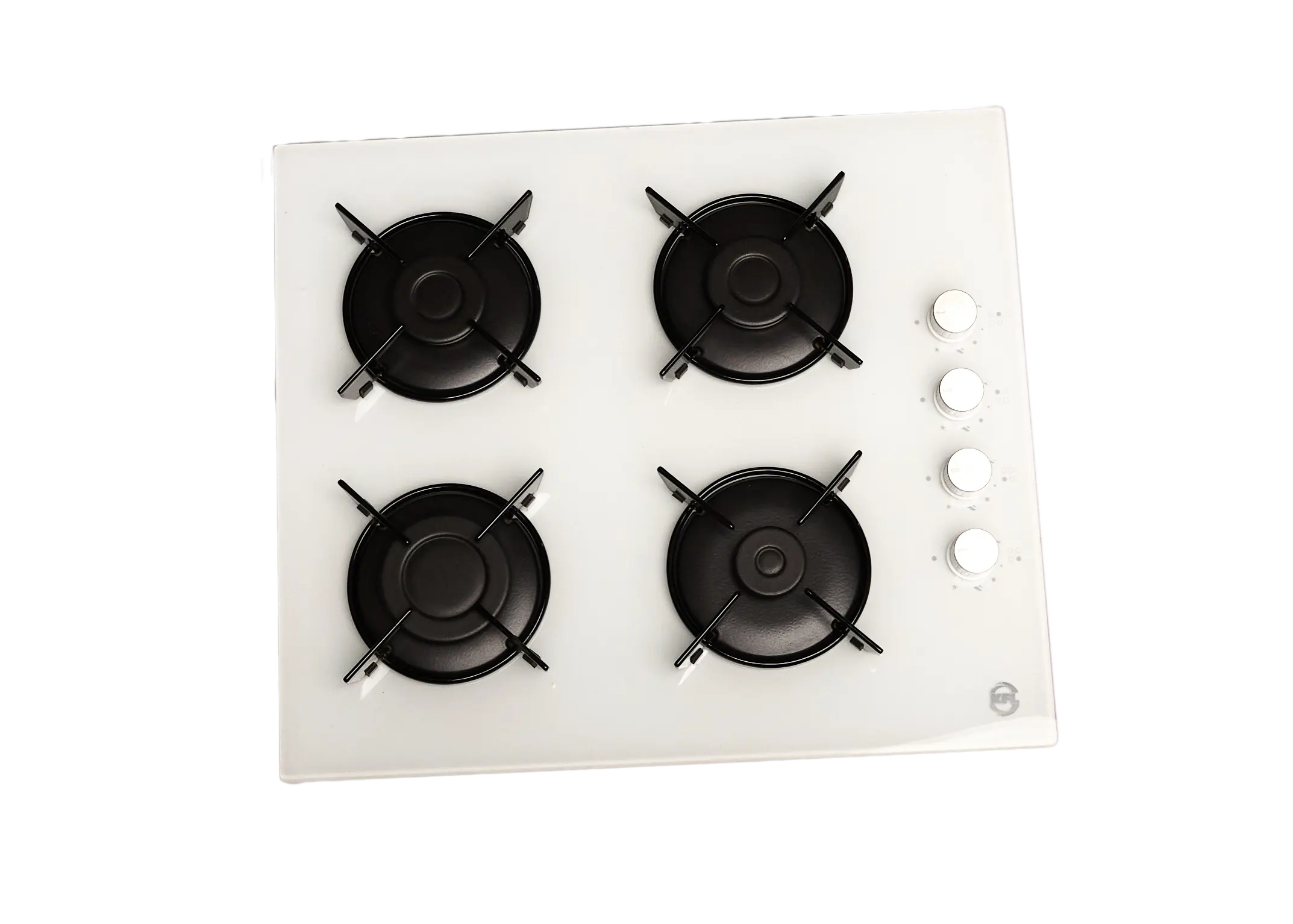 60cm built in white glass surface burner0589